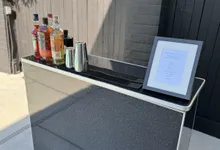 Spark portable bar set up at a private home